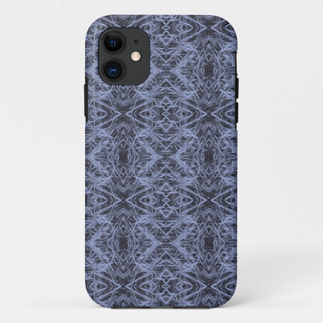 Blue Foxtail Repeat Case-Mate iPhone Case (Back)