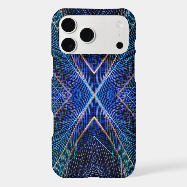Blue Fractal Feather Design (Back)