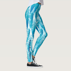 Blue Fractal Forest Leggings