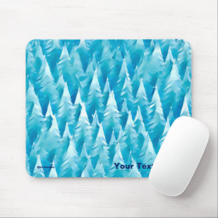 Blue Fractal Forest Mouse Mat