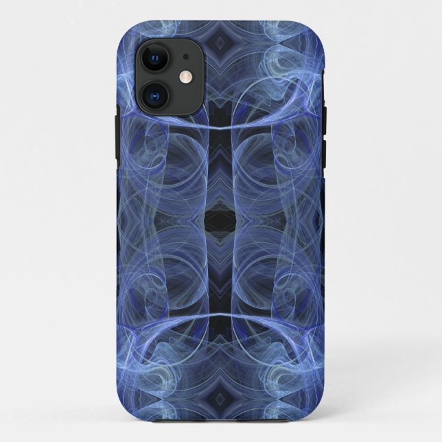 Blue Fractal iPhone 5 Case-Mate Barely There Case (Back)