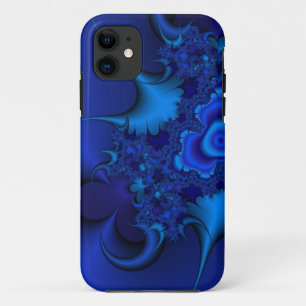 blue fractal iphone case