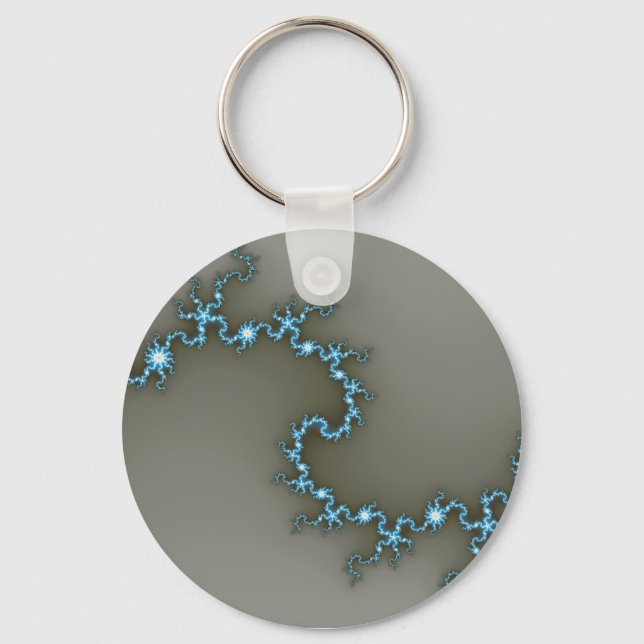 Blue - Fractal Key Ring (Front)