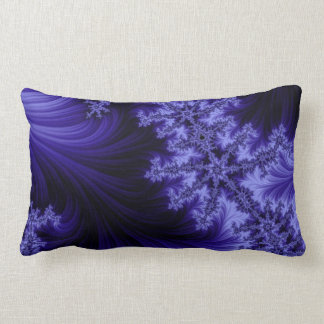 Blue Fractal Lumbar Pillow
