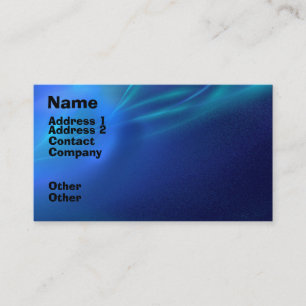Blue Fractal Mist Business Card