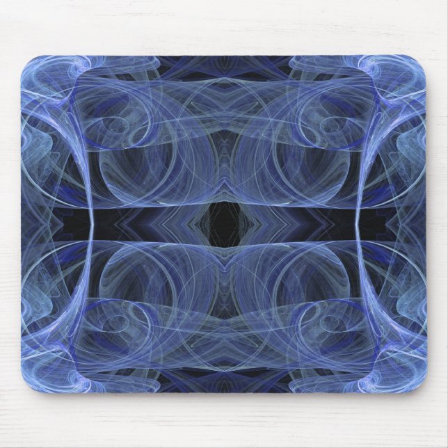 Blue Fractal Mousepad (Front)