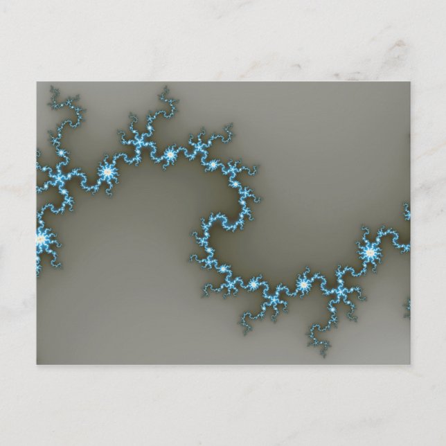 Blue - Fractal Postcard (Front)