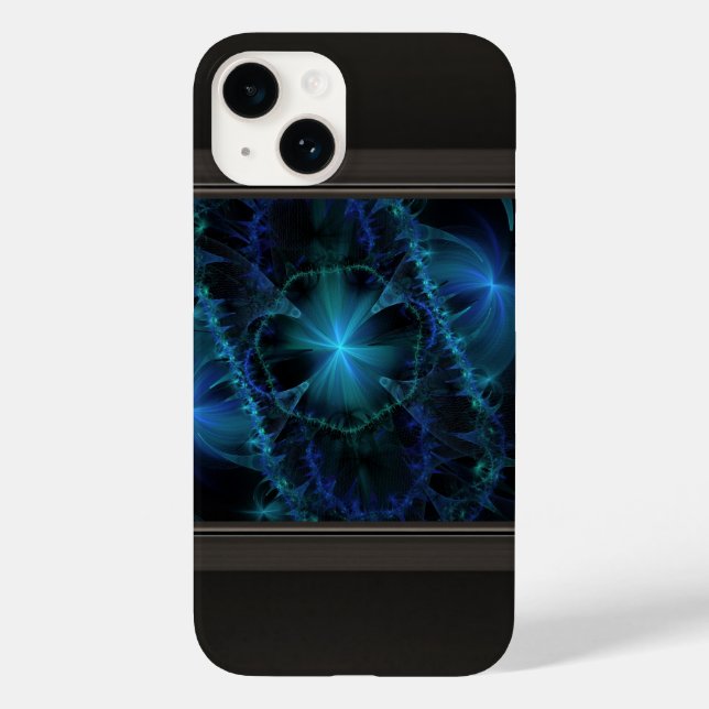 Blue Fractal Space  Case-Mate iPhone Case (Back)
