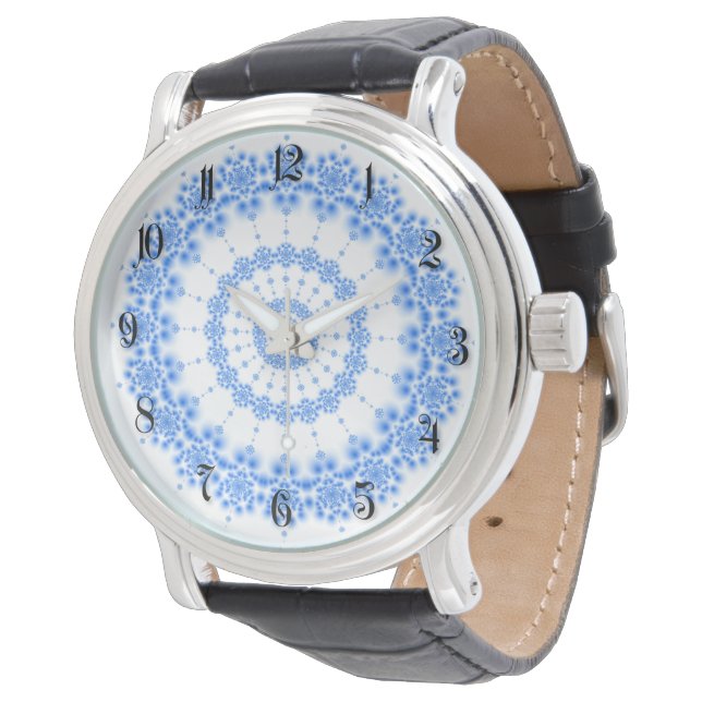 Blue fractal watch (Angled)