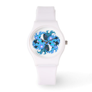 Blue fractal watch