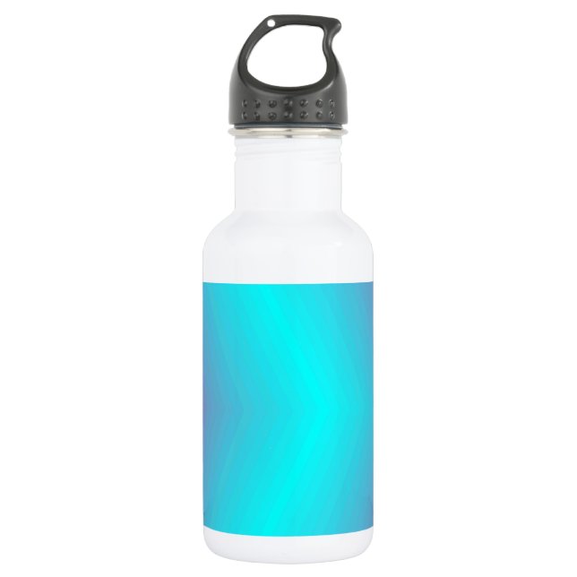 Blue Fractal with Pink Tones 532 Ml Water Bottle (Front)