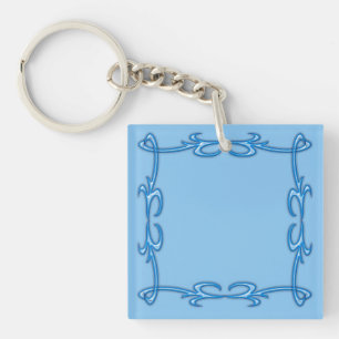 Blue frame key ring