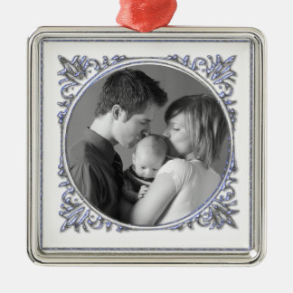 Blue Frame Metal Tree Decoration