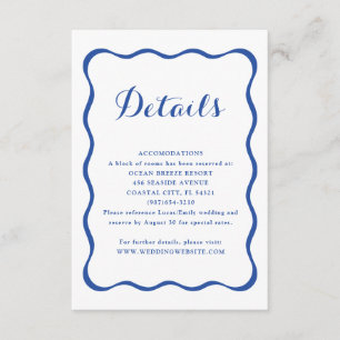 Blue Frame Wedding Enclosure Card