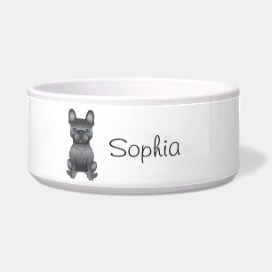 Blue French Bulldog / Frenchie Cartoon Dog & Name