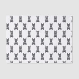 Blue French Bulldog / Frenchie Cartoon Dog Pattern Tissue Paper