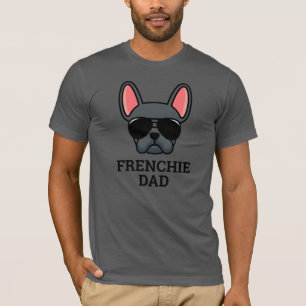 Blue French Bulldog Frenchie Dog Dad T-Shirt