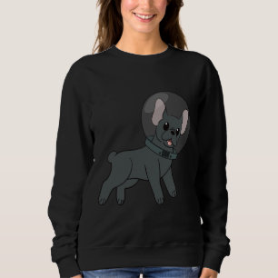 Blue French Bulldog In Space Sweatshirt