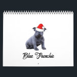 Blue French Bulldog Santa Hat Calendar<br><div class="desc">Blue French Bulldog Santa Hat. Cute puppy for Christmas design for the French Bulldog lovers in your life. Adorable affordable gift ideas for friends and family.</div>