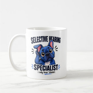 Blue French Bulldog Snack Radar Humour Art Coffee Mug
