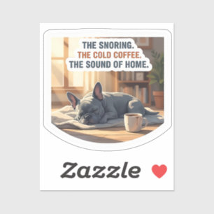 Blue French Bulldog Snoring Cosy Home Dog Mum Coff