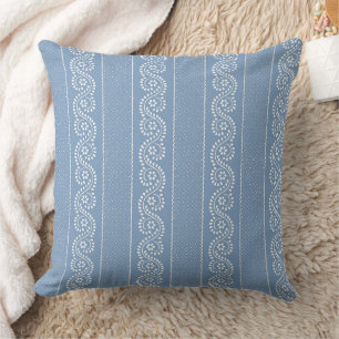 Blue French Country Stripe Cushion