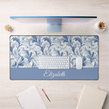 Blue French Country Toile Pattern Monogram