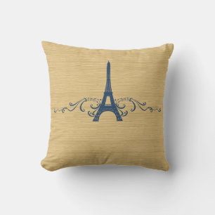 Blue French Flourish Pillow