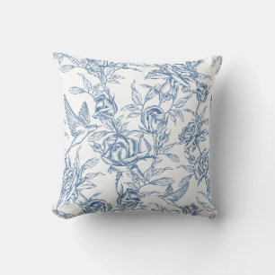 Blue French Toile Cushion