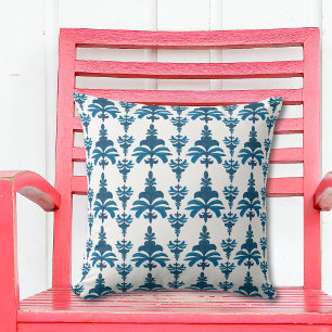 Blue French Toile Pattern Cushion