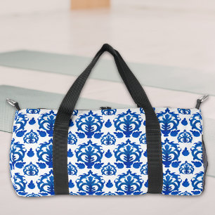 Blue French Toile Pattern Duffle Bag