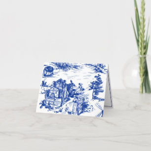 Blue French Toile  Thank You Card
