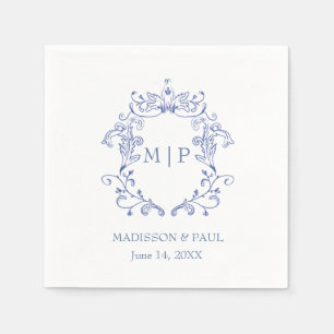 Blue French Vintage Victorian Napkin