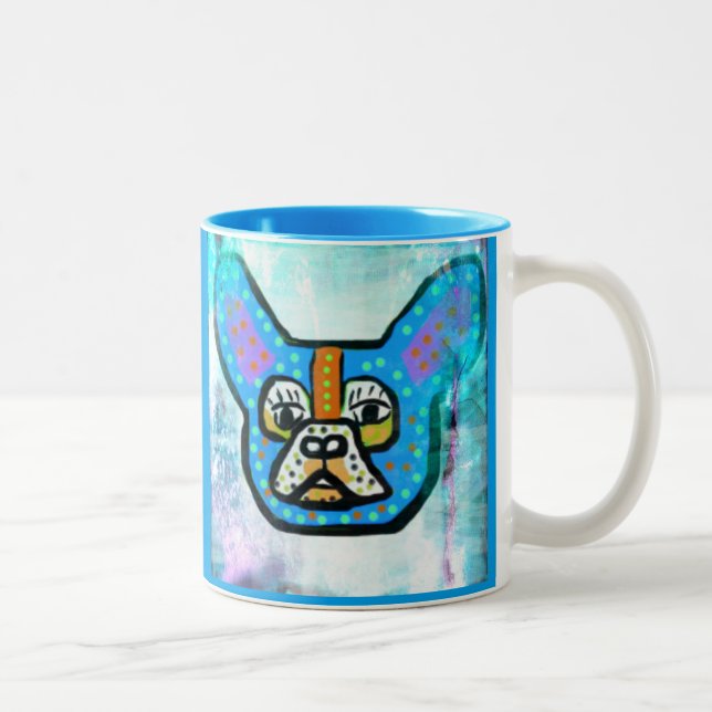 Blue Frenchie Coffee Mug (Right)
