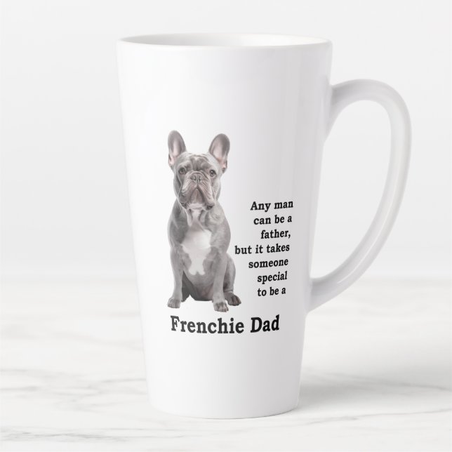 Blue Frenchie Dad Latte Mug (Right)