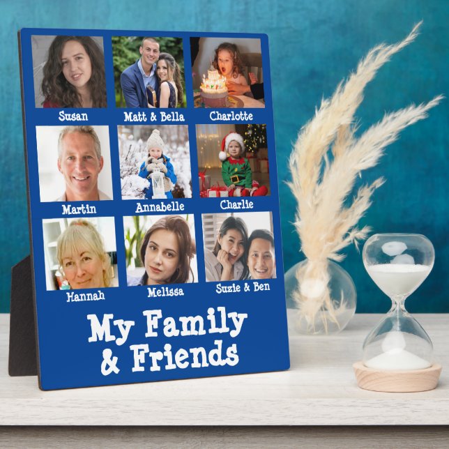 Blue Friends & Family Name & Photo Dementia 8x10 Plaque (Side)