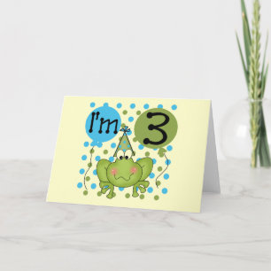 Blue Frog 3rd Birthday Tshirts and Gifts Card