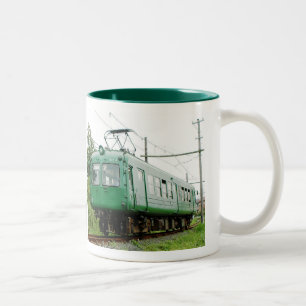 Blue Frog, Deha 5100 series, Japanese train Two-Tone Coffee Mug