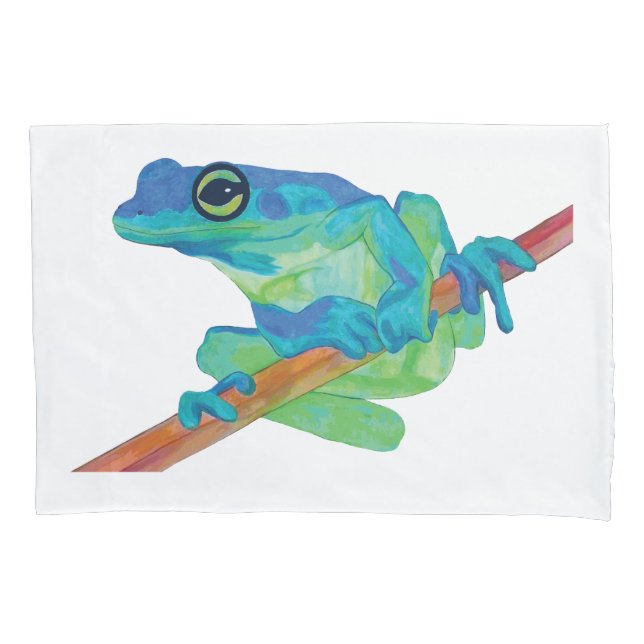 Blue Frog Pillowcase (Front)