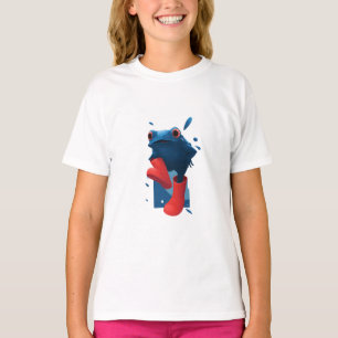 Blue Frog Red Boots Kids T-Shirt