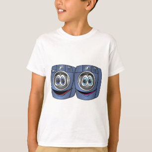 Blue Front Load Washer Dryer Cartoon T-Shirt