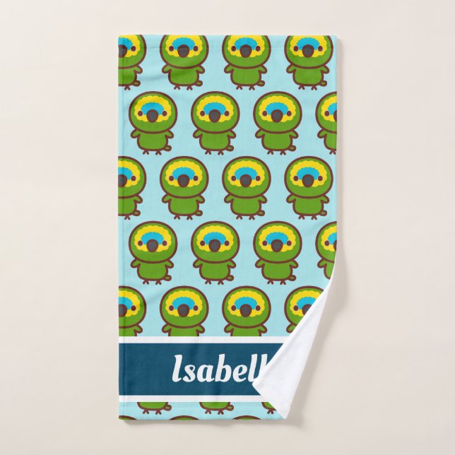 Blue-fronted amazon hand towel (Hand Towel)