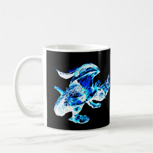 Blue Frost Dragon Arctic Ice Realm Mythical Beast  Coffee Mug
