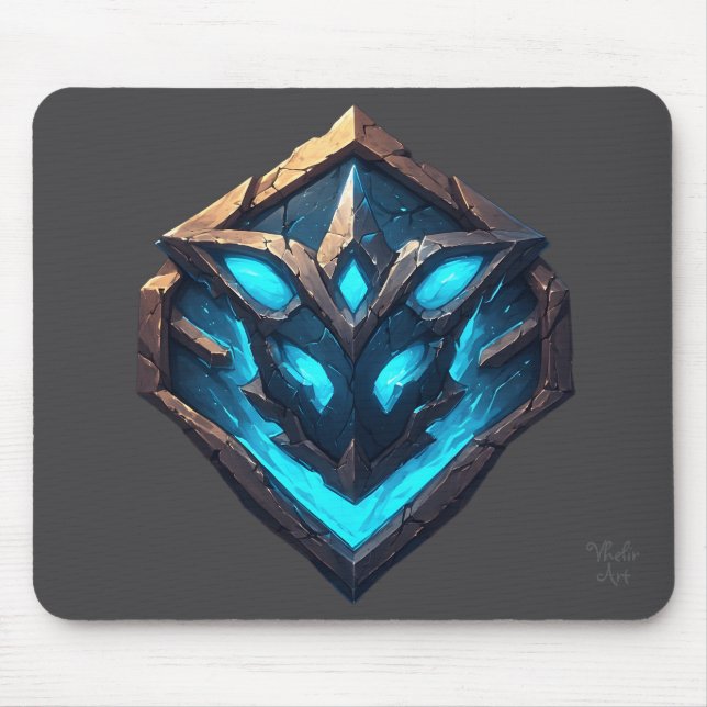 Blue Frost Rune Emblem Mouse Mat (Front)