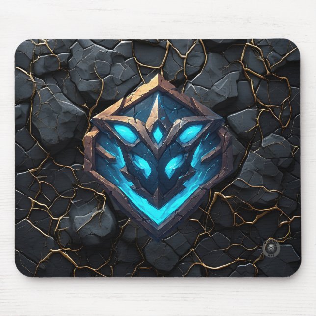 Blue Frost Rune Emblem Mouse Mat (Front)