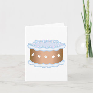 Blue Frosted Cake Bakery Dessert Card
