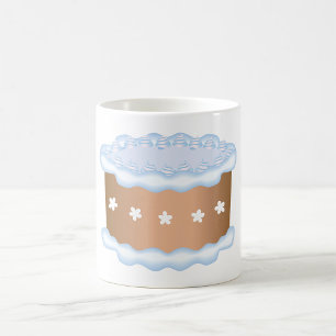 Blue Frosted Cake Bakery Dessert Coffee Mug