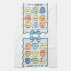 Blue fruit of the Spirit Tea Towel