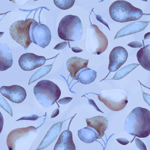 Blue Fruits on Blue Background Wallpaper