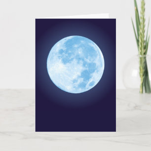 Blue Full Moon Card